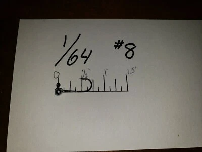 TCI JIGS 25ct or 50ct 1/64oz Ball Head Jigs Mustad 32833 Steelhead Hooks #10 or #8 or #6