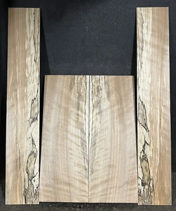 SPALTED FLAMED YELLOW BIRCH BACK (16") AND SIDES SET FOR ARCHTOP - Imagen 1 de 7