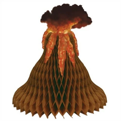 Tissue Volcano 15" Centro de mesa Dinosaurio Cumpleaños Fiesta Mesa Decoración Foto 1 de 1