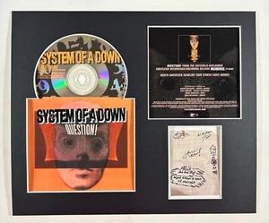 SYSTEM OF A DOWN - Signed Autographed - QUESTION! - Album Display - Foto 1 di 1