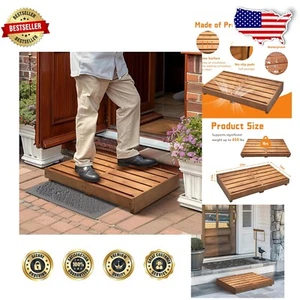 Heavy-Duty Oak Step Stool for Bathroom, Kitchen, and Bedroom - Minimalist Design - Picture 1 of 8
