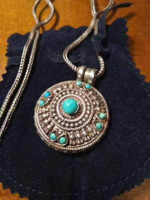 collana apribile argento 925 e turchese - Immagine 1 di 4