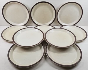 10) Staffordshire Heather Dinner Plates Set Vintage Doverstone England Retro Lot - Picture 1 of 24