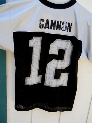 CAMISETA DE FÚTBOL CLÁSICA OAKLAND RAIDERS RICH GANNON #12 TALLA JUVENIL LRG POR MAX Foto 1 de 4