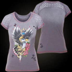 AFFLICTION Damen T-Shirt Jason Profant Grau T-Shirts affliction Jason - Bild 1 von 5