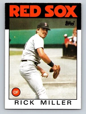 Rick Miller 1986 Topps #424 Boston Red Sox - Image 1 of 2