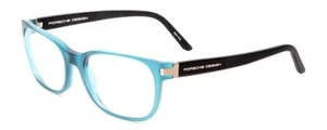 Porsche P8250-C Oval Designer Reading Glasses Crystal Azure Aqua Blue Black 55mm - Picture 1 of 5