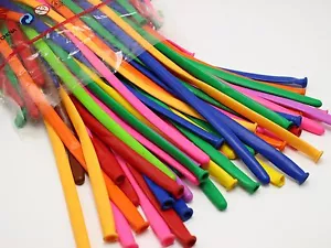 50 Mixed Color Magic Long Animal Tying Balloons Twist Latex Balloons Free Pump - Picture 1 of 6