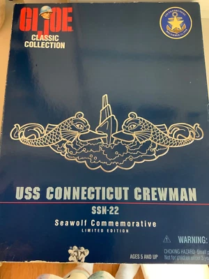 全新 1998 年 LE GI JOE 经典系列 USS CONNECTICUT CREWMAN SSN-22 海狼 — 第 1/4 张图片
