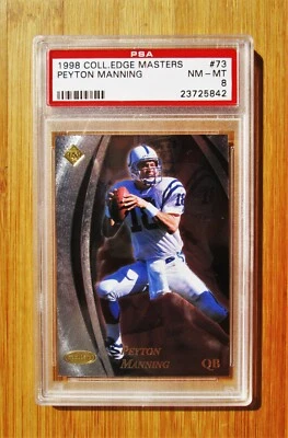 1998 Collectors Edge Masters /5000 PEYTON MANNING Rookie Colts PSA 8 - Image 1 of 2