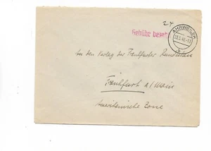 Gebühr bezahlt / AHRWEILER 23.5.46 + roter L1 + hs. 24 auf Brief - Bild 1 von 2