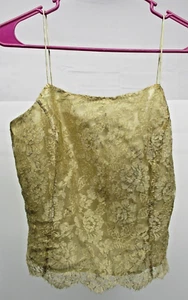 Ann Taylor Damen Gold Weste Vintage Spitze Gold Camisole Top Größe 2 - Bild 1 von 9