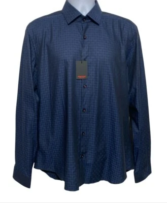 Jared Lang After Hours Shirt Men Size L Slim Fit Blue Button Up Long Sleeve NEW - Image 1 of 4