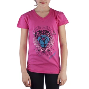 Ed Hardy Kids Girls Short Sleeve V-Neck T-Shirt - Picture 1 of 2