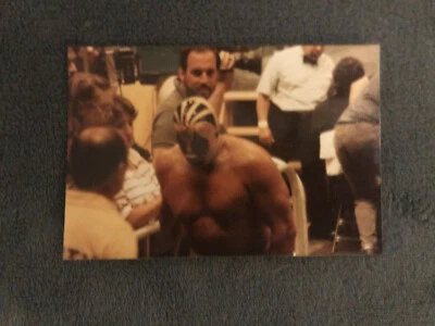 Vintage Professional Pit Photographer Pro Wrestling Photo - Mil Mascaras - Image 1 of 4