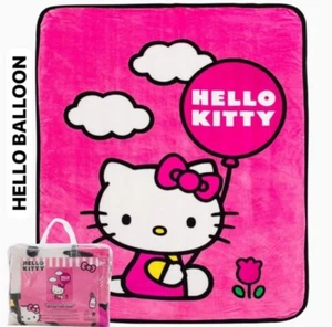 NEW HELLO KITTY BABY TODDLER RASCHEL SOFT PLUSH BLANKET 40" x 50" SANRIO - Picture 1 of 1