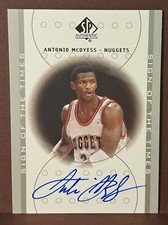 2001-02 Upper Deck SP Authentic Sign of the Times Antonio McDyess on card Auto