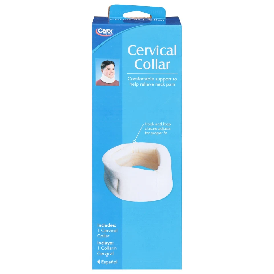 Carex Cervical Collar Relieves Neck Pain Soft Cotton - Image 1 of 1