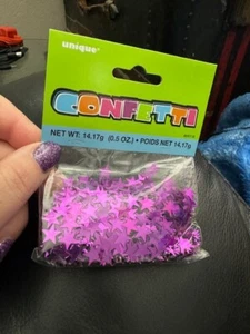 Unique Metallic Purple Stars 0.5oz. Confetti Party Decoration Supply New!!! - Picture 1 of 2