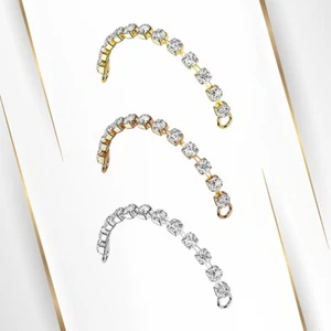 Connector Chain with Set Jewels Can be used to connect any of your body jewelry - Picture 1 of 7
