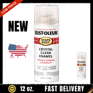 Rust-Oleum Stops Rust Protective Enamel Gloss Crystal Clear Spray Paint 12 oz. - Picture 1 of 10