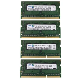 Samsung 4x8GB 1RX8 PC3L-12800S DDR3 1600MHZ 1.35V SODIMM RAM Laptop Memory - Picture 1 of 1