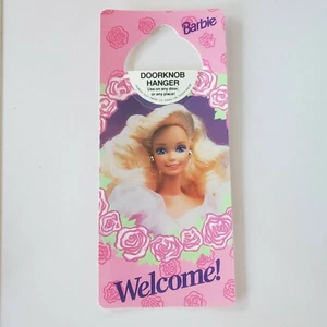 Barbie Welcome Doorknob Hanger New Old Stock 1991 - Picture 1 of 2