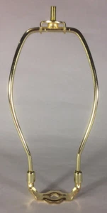 9 1/2" Brass Plated Lamp Harp with Base & Protective Coating, regular weight - Picture 1 of 3