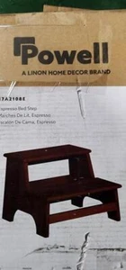 Powell Linon home Decor Espresso Bed Step 17A2108E Wood Pet Sep Stool - Picture 1 of 7