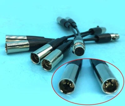 Juego de 30 cables 24 AWG 4 pines mini XLR hembra a 2x mini XLR macho pro solapa micrófono 10 cm Foto 1 de 4