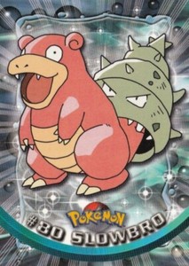 1999 Topps Pokemon Blue Logo Slowbro #80