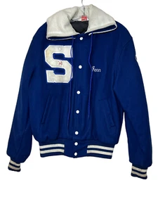 Vintage 1996 Highschool Color Guard Wool Letter Jacket, Blue, Southington - Picture 1 of 8