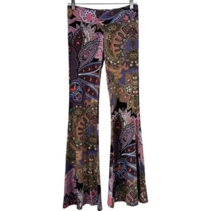 VERONICA M. Low-Rise Flare Leg Floral Print Pants Multicolor Size S - Picture 1 of 7