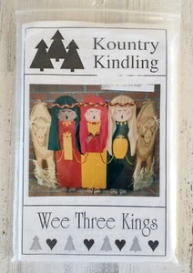 Kountry Kindling Pattern Wee Three Kings Holiday Craft NEW VINTAGE 1993 (A2) - Picture 1 of 2