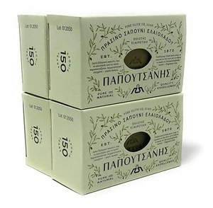 Papoutsanis Pure Greek Olive Oil Soap Of Bars, 8.8 oz, Pack Of 4 (250g) - Picture 1 of 11