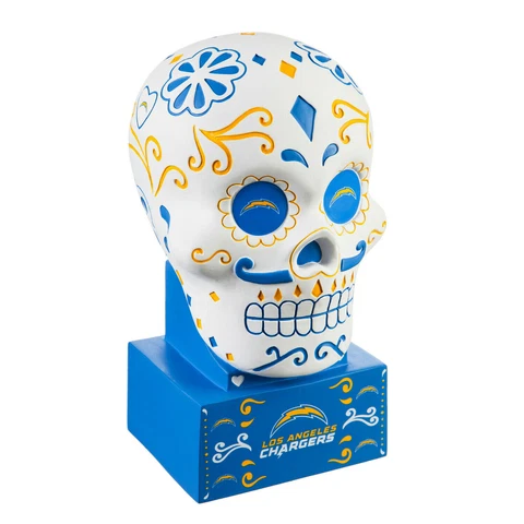 NFL Los Angeles Chargers Sugar Skull Garden Figure Skull Cover