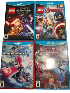 Wii U Nintendo Video Games Star Wars Marvel Avengers Mario Kart 8 Monster High - Picture 1 of 6