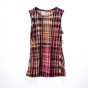 Blusa sin mangas transparente talla mediana 2OH Threads colores otoño  - Imagen 1 de 7