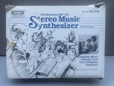 Caja sintetizador de música estéreo vintage TANDY 26-3143 Orchestra-90 CC y manual nuevo Foto 1 de 4