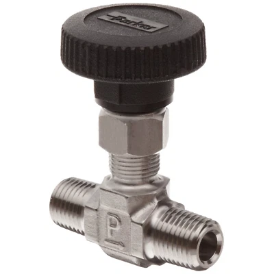 Parker 4M-V4LN-SS General Purpose Stainless Steel Needle Valve 1/2" NPT 5000 PSI - Image 1 of 2