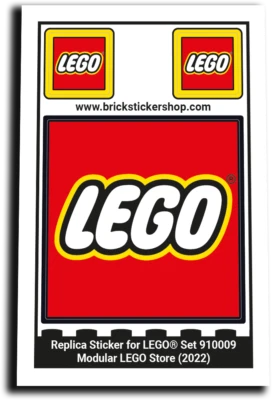 BRICKSTICKERSHOP Replacement Sticker for Set 910009 - Modular LEGO Store