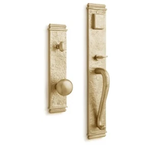 Set porta ingresso Signature Hardware New England - pomello con assistenza a molla -SB - Foto 1 di 1