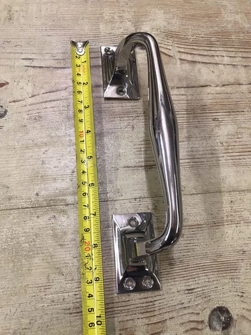 Original Art Deco 9.5” Chrome door handle Pull from 1930's property Antique Old Cover