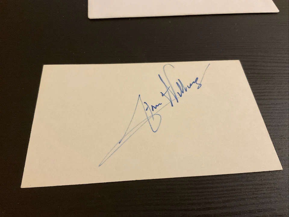 CARTÃO ÍNDICE 3X5 ASSINADO POR STAN WILLIAMS MLB AUTÓGRAFO AUTOMÁTICO DODGERS & INDIANS D 2021 - Imagem 1 de 1