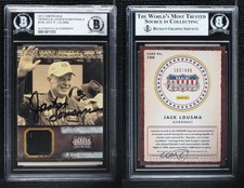 2012 Panini Americana Heroes & Legends Elite Materials /449 Jack Lousma #100