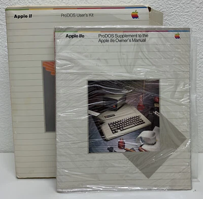 Vintage APPLE: 1983 Apple II ProDOS User's Kit + Apple IIc & IIe Supplements - Image 1 of 4