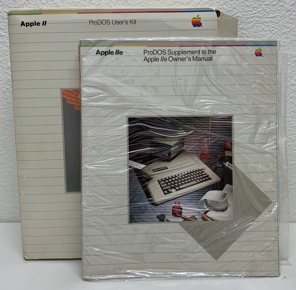 Vintage APPLE: 1983 Apple II ProDOS User's Kit + Apple IIc & IIe Supplements - Image 1 of 4