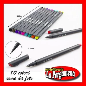10 pz/lotto penna disegno a colori per fine linea di design 0.38mm water-color - Foto 1 di 1