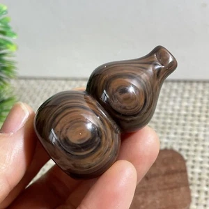 48g Natural red obsidian carved quartz crystal gourd - Picture 1 of 9