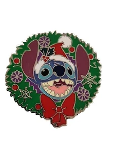Disney Pin Stitch Holiday Christmas Wreath Santa Mystery 626 LE 200 DLR 00010 - Picture 1 of 4